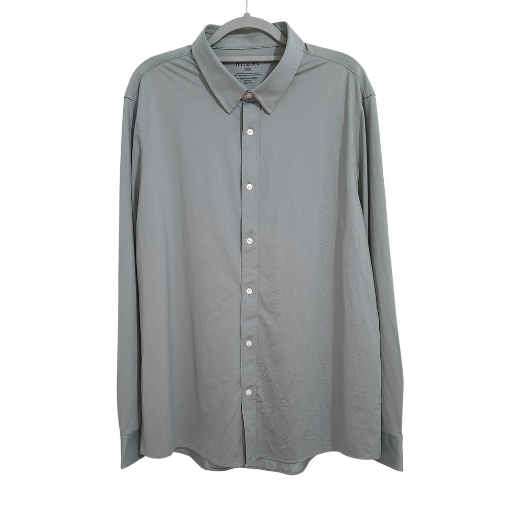 NEW Rhone Commuter Shirt Mens‎ XXL Slim Fit Sage Green Oxford 101707